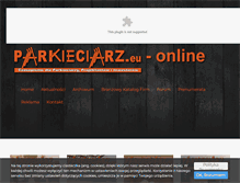Tablet Screenshot of parkieciarz.eu